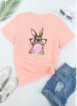 Spring into Style with the Pink Easter Rabbit Print&nbsp;Tee