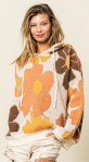 Embrace Spring with the BiBi Flower Pattern Drawstring Hooded&nbsp;Sweater